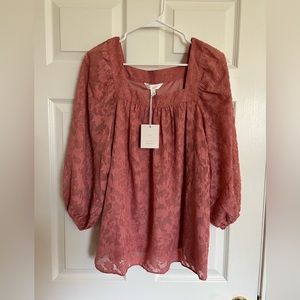 NWT- Lauren Conrad Deep Rose flowing top